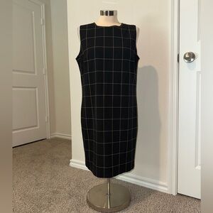 Vintage Ralph Lauren Sleeveless Dress w/ Leather Detail